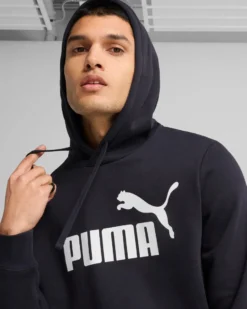 PUMA - FELPA CON CAPPUCCIO BLU ESSENTIAL N.1 LOGO HD  DA UOMO, 682570-16