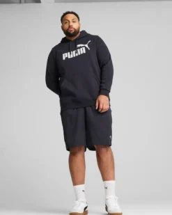 PUMA - FELPA CON CAPPUCCIO BLU ESSENTIAL N.1 LOGO HD  DA UOMO, 682570-16