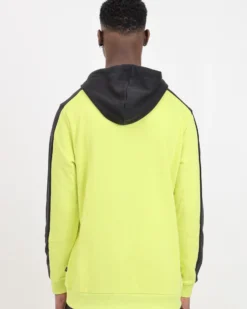 PUMA - FELPA CON CAPPUCCIO DA UOMO ESS+BLOCK HD TR BLACK-LIME - 847428-38