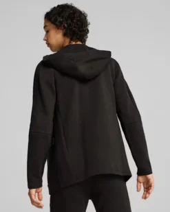 PUMA - FELPA CON CAPPUCCIO E FULL ZIP NERA DA UOMO - 681700-01