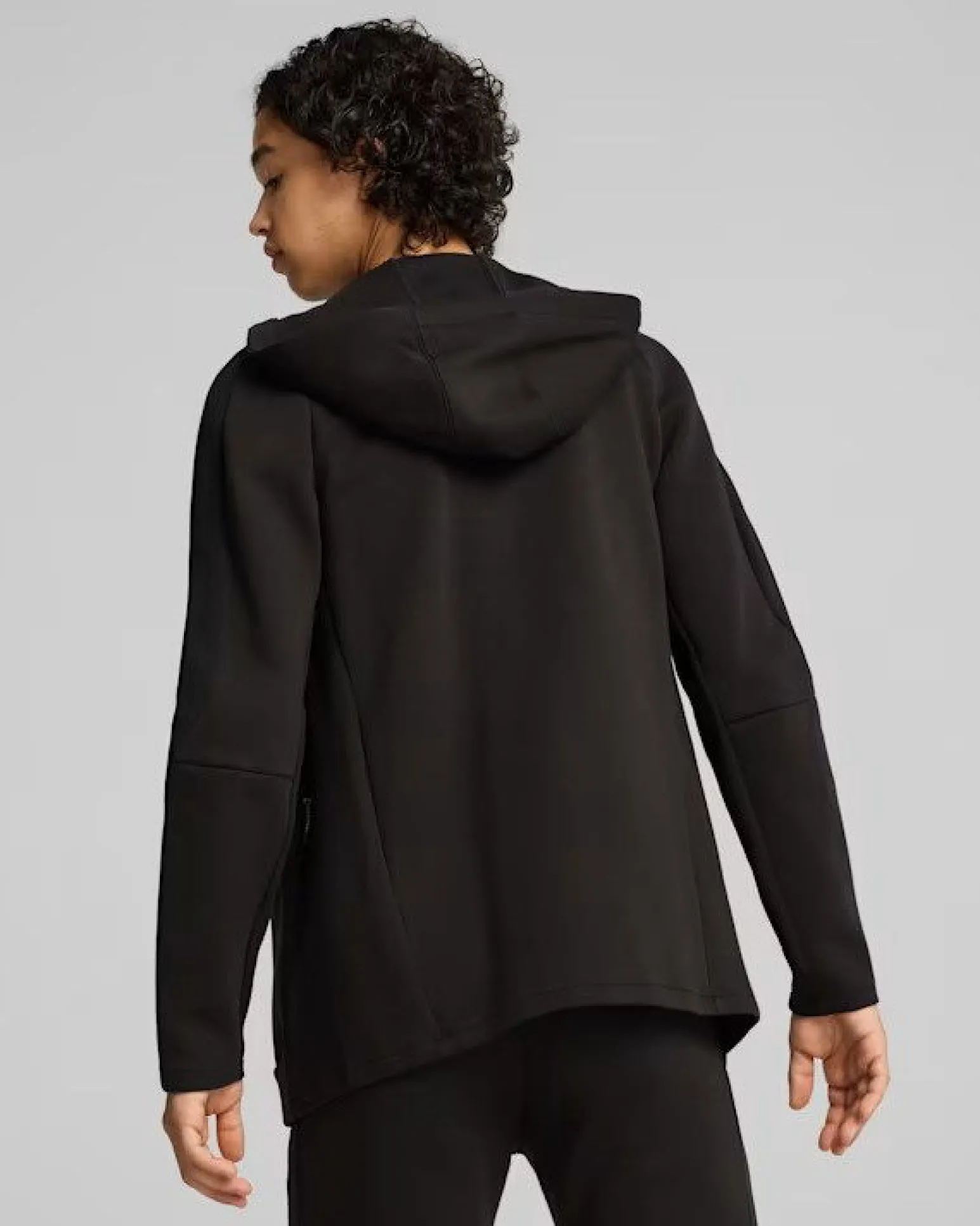 PUMA - FELPA CON CAPPUCCIO E FULL ZIP NERA DA UOMO - 681700-01