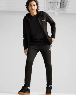 PUMA - FELPA CON CAPPUCCIO E FULL ZIP NERA DA UOMO - 681700-01