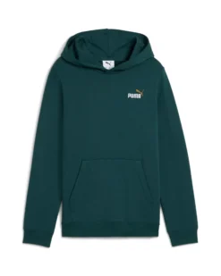 PUMA – FELPA CON CAPPUCCIO ESSENTIALS 2 COLOR SMALL LOGO JUNIOR VERDE – 685825-75