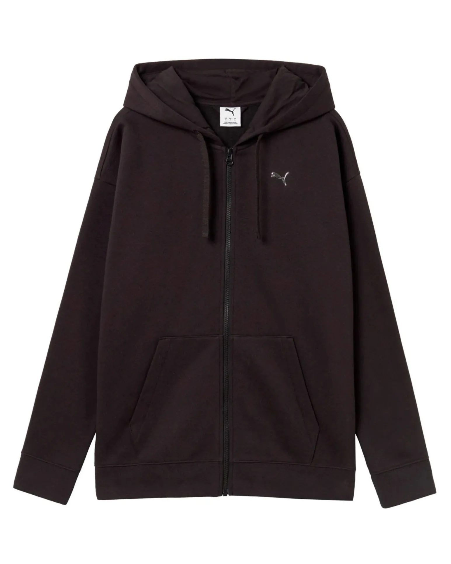 PUMA - FELPA CON CAPPUCCIO NERA GRAPHIC FLOWERED RELAXED - DA DONNA, 693425-01