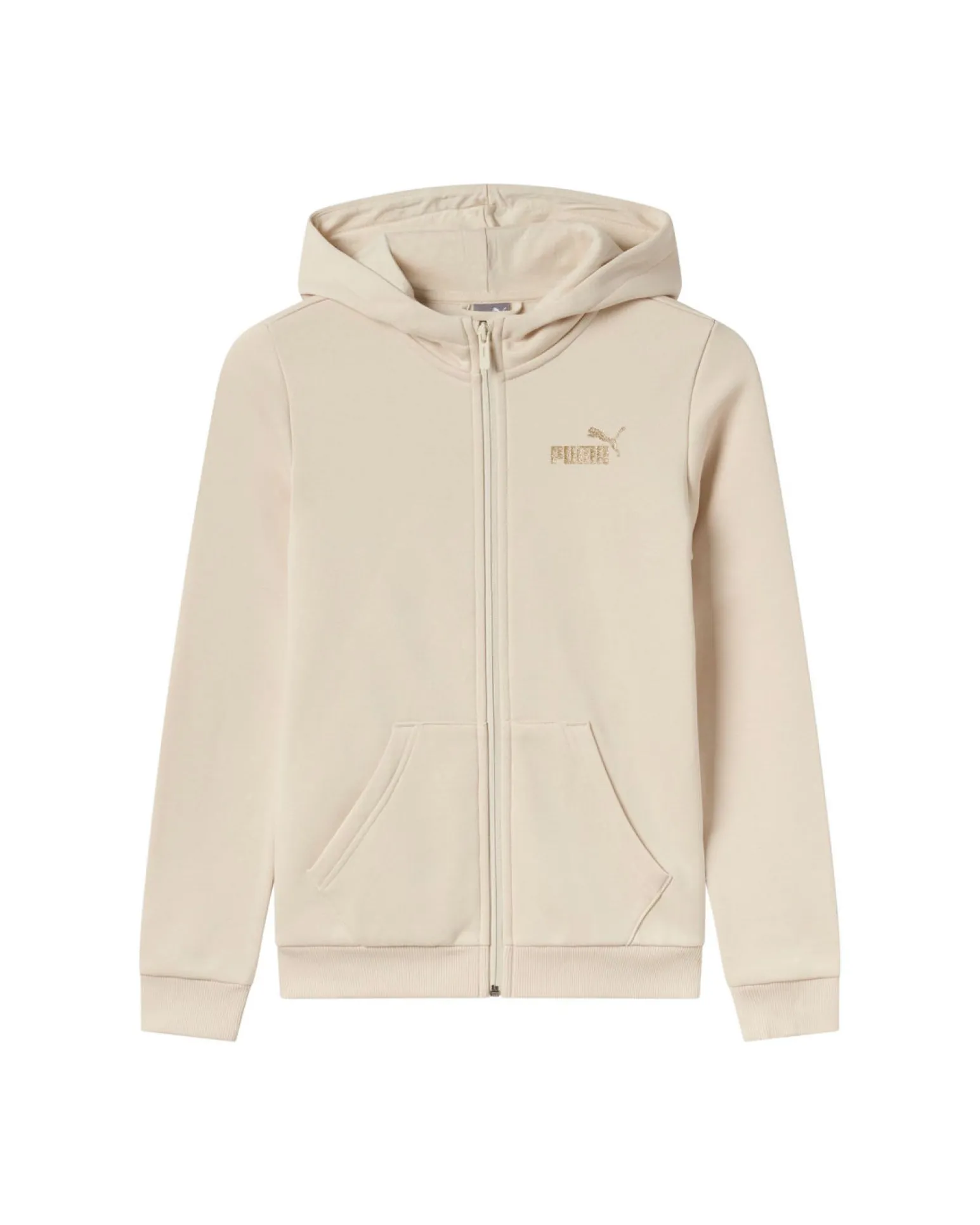 PUMA - FELPA CON CAPPUCCIO PANNA ESS+GLITTER FZ HD FL JUNIOR - 684774-87