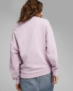 PUMA - FELPA DA DONNA BETTER ESSENTIALS CREW LILLA - 675987-60