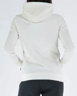 PUMA - Felpa da donna panna con zip frontale e cappuccio