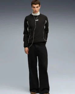 PUMA - FELPA DA UOMO NERA SPORT CREW, 688395-01
