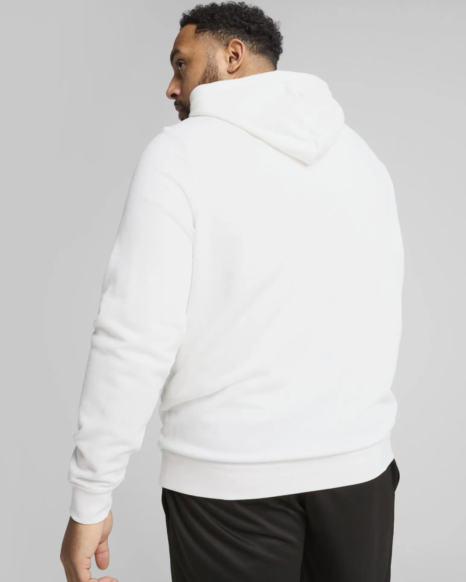 PUMA - FELPA ESSENTIAL BIANCA CON CAPPUCCIO DA UOMO 682572-02