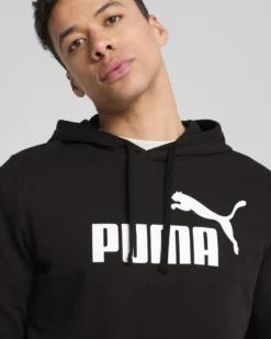 PUMA - FELPA ESSENTIAL NERA CON CAPPUCCIO DA UOMO 682572-01