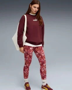 PUMA - FELPA GIROCOLLO BORDEAUX  ESSENTIAL NATURE 2.0 OVERSIZED CREW FL DA DONNA, 688078-96