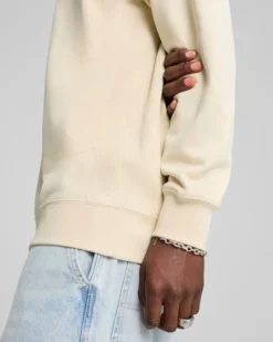 PUMA - FELPA GIROCOLLO PANNA  WARDROBE ESS RELAXED DA UOMO, 629650-87