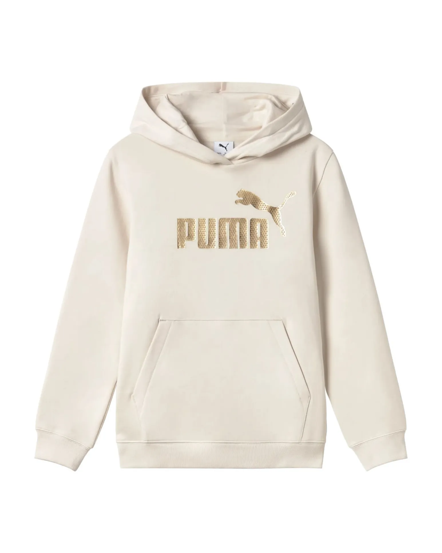 PUMA - FELPA JUNIOR ( 7-16 ANNI) BORDEAUX CON CAPPUCCIO ESSENTIAL + TEXTURED FOIL BIG LOGO, 692208-87