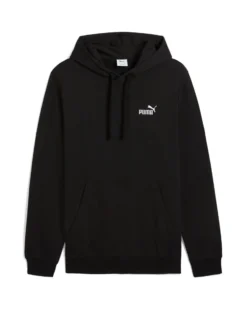 PUMA - FELPA NERA CON CAPPUCCIO ESSENTIAL SMALL N.1 DA UOMO, 524953-95