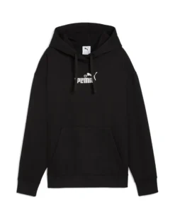 PUMA - FELPA NERA CON CAPPUCCIO ESSENTIAL NATURE 2.0 COMFORT HD DA DONNA, 688079-01