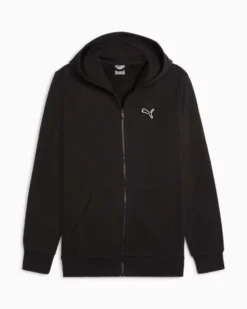 PUMA - FELPA NERA DA UOMO FULL ZIP CON CAPPUCCIO BETTER ESSENTIALS 676815-01