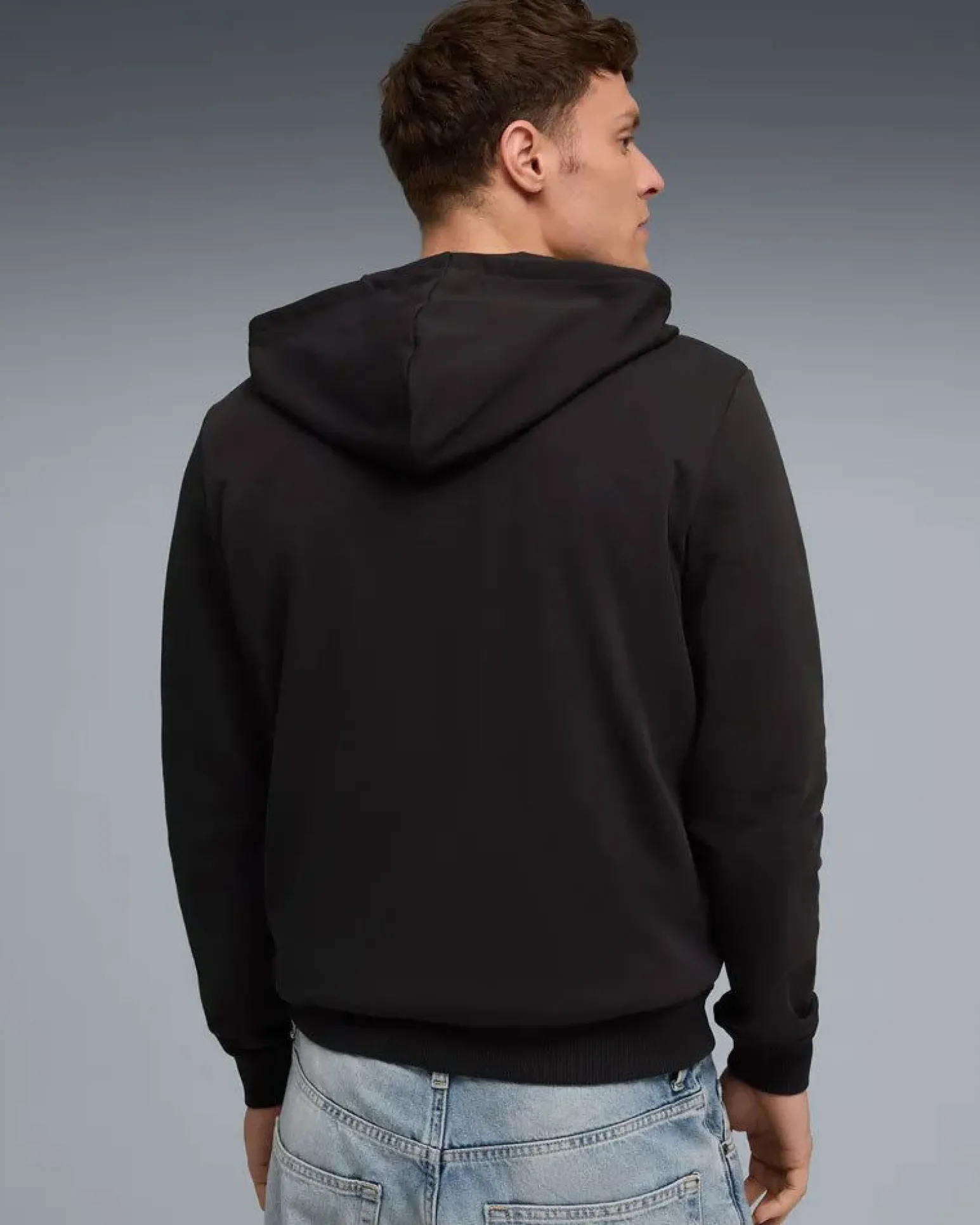 PUMA - FELPA NERA FULL ZIP MILAN ESSENTIAL DA UOMO, 786800-04