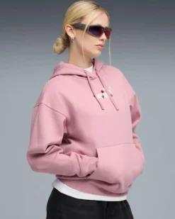 PUMA - FELPA ROSA CON CAPPUCCIO ESSENTIAL NATURE 2.0 COMFORT HD DA DONNA, 688079-65