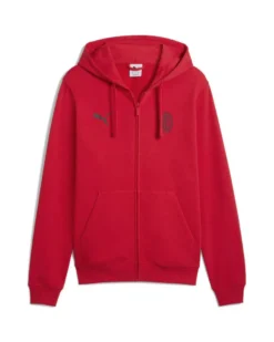 PUMA - FELPA ROSSA FULL ZIP MILAN ESSENTIAL DA UOMO, 786800-01