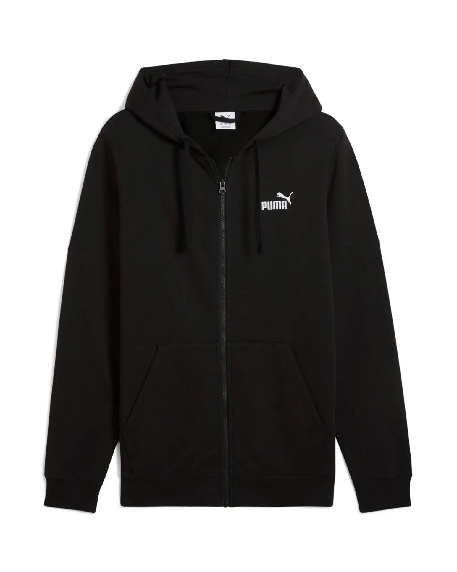PUMA - FELPA UOMO FULL ZIP NERA ESSENTIAL CON LOGO N. 1, 682586-01