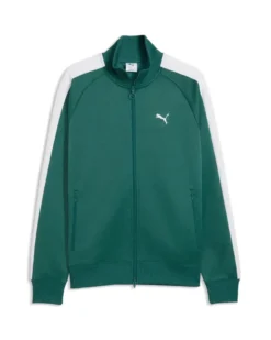 PUMA - FELPA UOMO VERDE E BIANCA T7 ALWAYS ON TRACK, 629587-41