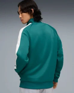 PUMA - FELPA UOMO VERDE E BIANCA T7 ALWAYS ON TRACK, 629587-41