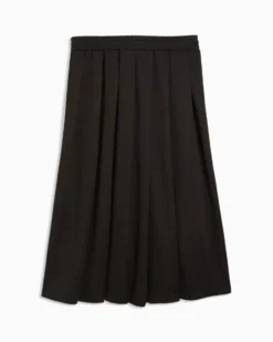 PUMA -GONNA T7 MIDI PLEATED NERA CON BANDE BIANCHE, 634622-01