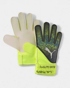 PUMA - Guanti da portiere gialli e blu bambino con cinturino regolabile - ULTRA GRIP 4 RC