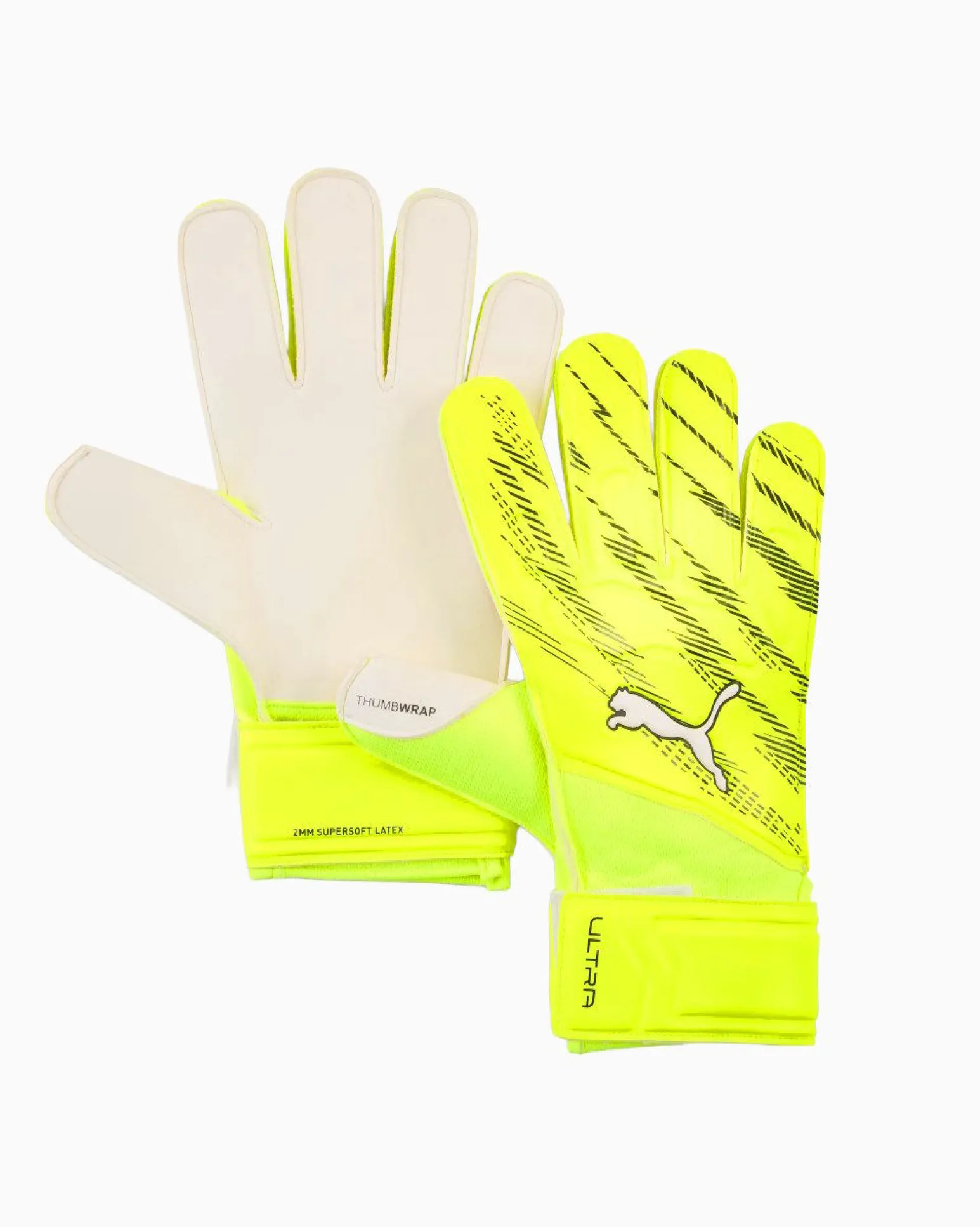 PUMA - GUANTI DA PORTIERE ULTRA PLAY GIALLI E NERI CON LOGO BIANCO, 042084-11