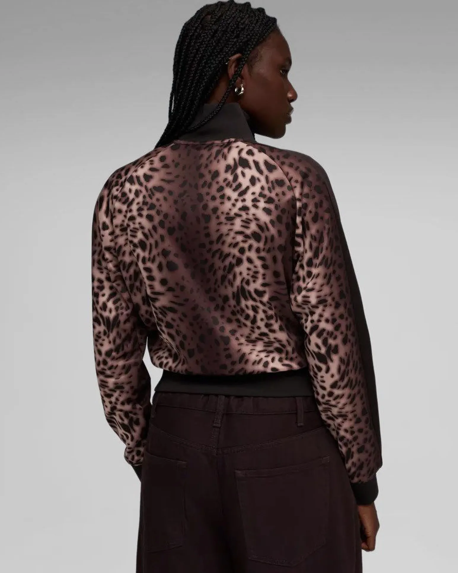 PUMA - JACKET DONNA LEOPARDATO NERO E MARRONE T7 LEO LUXE AOP TRACK, 634563-01