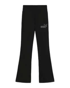 PUMA - LEGGINGS FLARE ESSENTIAL NERO DA DONNA CON LOGO STRASS 693557-01