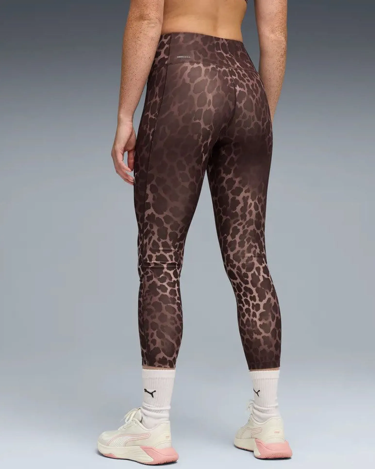 PUMA - LEGGINGS MACULATO MARRONE E BEIGE SPOTTED HAZE DA DONNA, 528515-13
