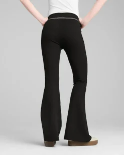 PUMA - Leggings nero DARE TO textured flared da donna - 629809-01