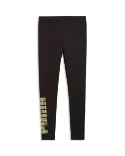 PUMA - LEGGINGS NERO  ESSENTIAL LOGO LAB METALLIC DA DONNA, 691827-01