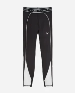 PUMA - Leggins nero e bianco in tessuto traspirante
