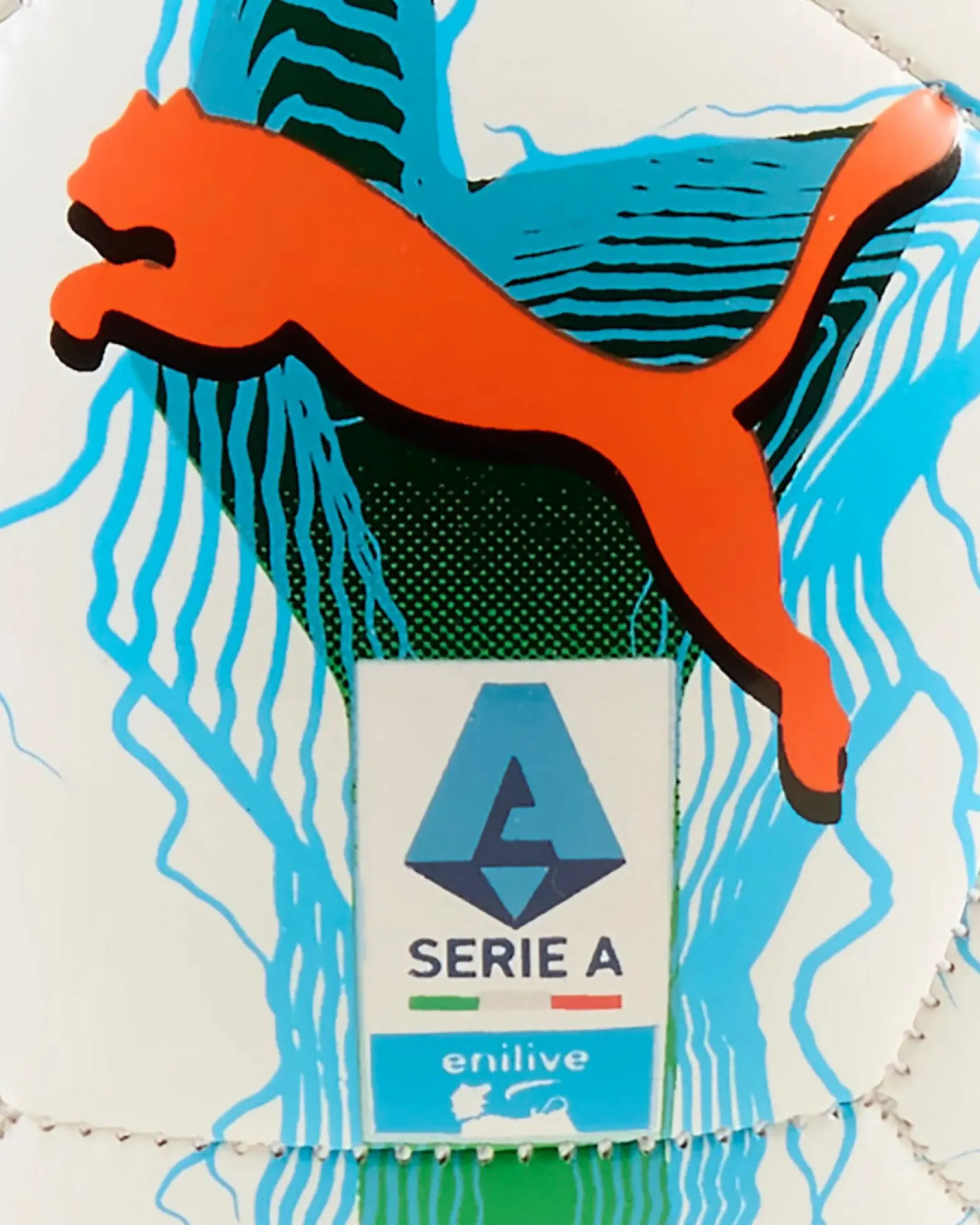 PUMA - PALLONE MINI ORBITA SERIE A BIANCO/MULTICOLOR CON LOGO ARANCIONE MISURA 1, 084642-01