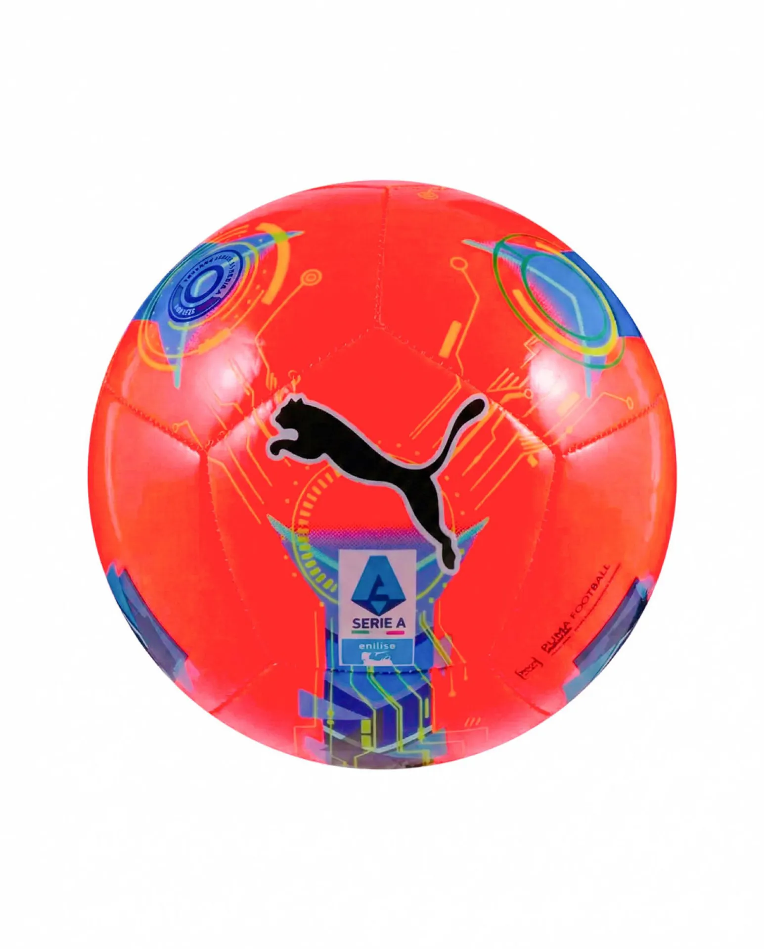 PUMA - PALLONE ORBITA SERIE A ARANCIONE FLUO -MULTICOLOR MISURA 5, 084640-02