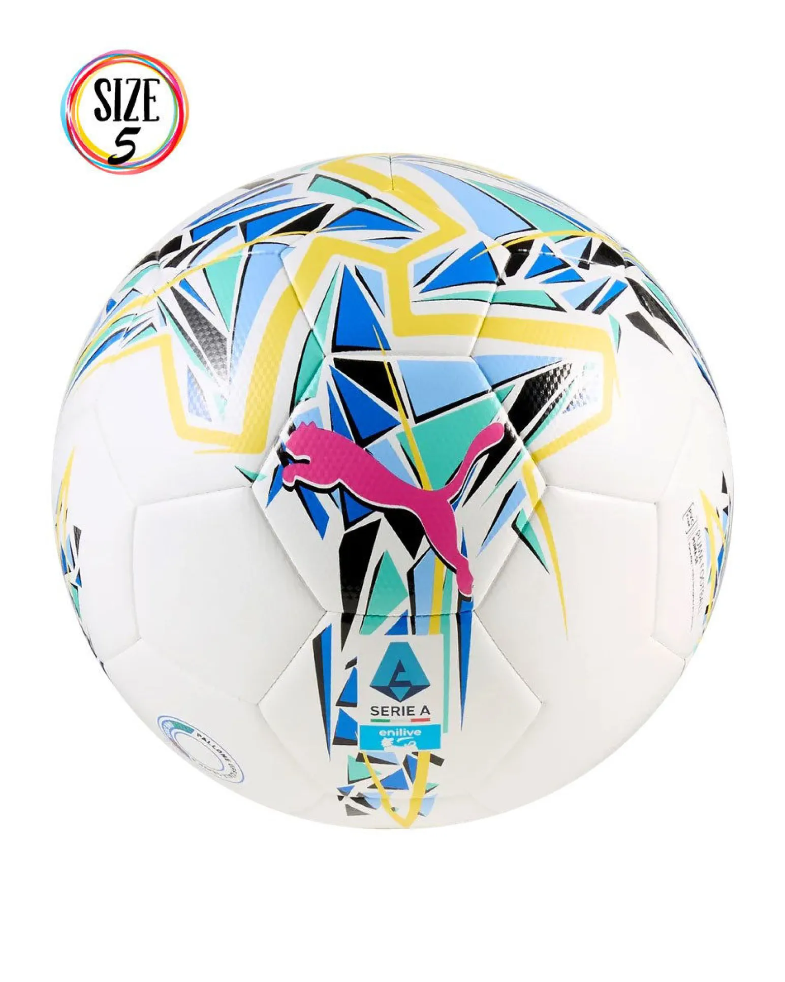 PUMA - PALLONE ORBITA SERIE A BIANCO -MULTICOLOR MISURA 5, 084640-03