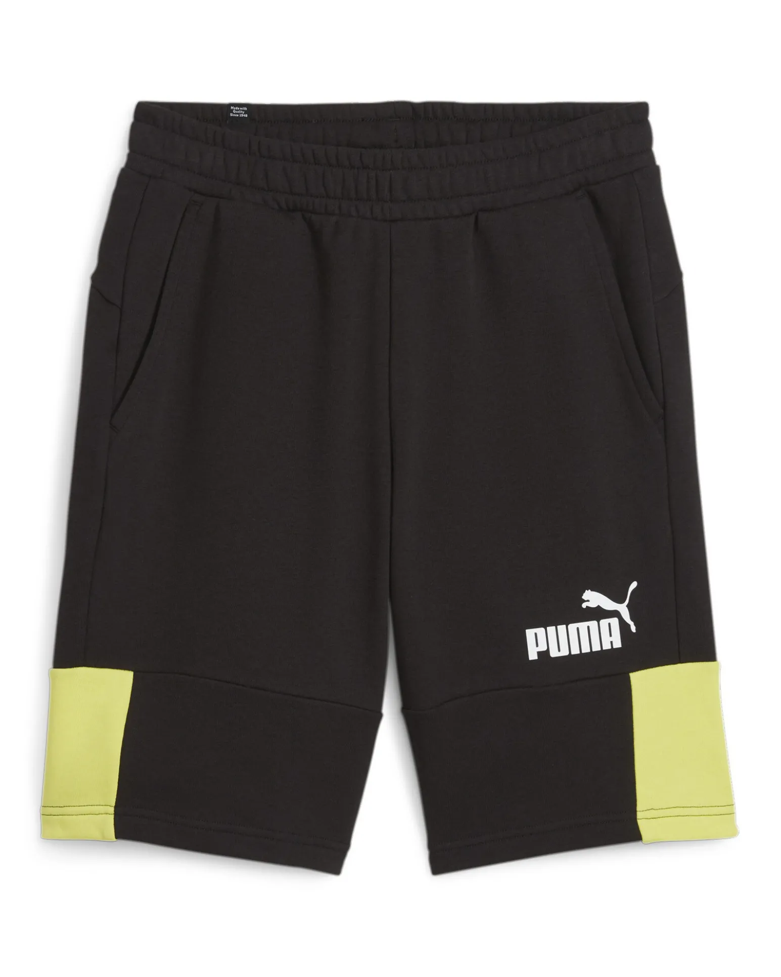 PUMA PANTALONCINI ESS+BLOCK 10"TR NERI E LIME