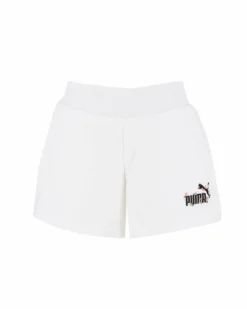 PUMA - Pantaloncino BPPO bianco da donna con logo floreale