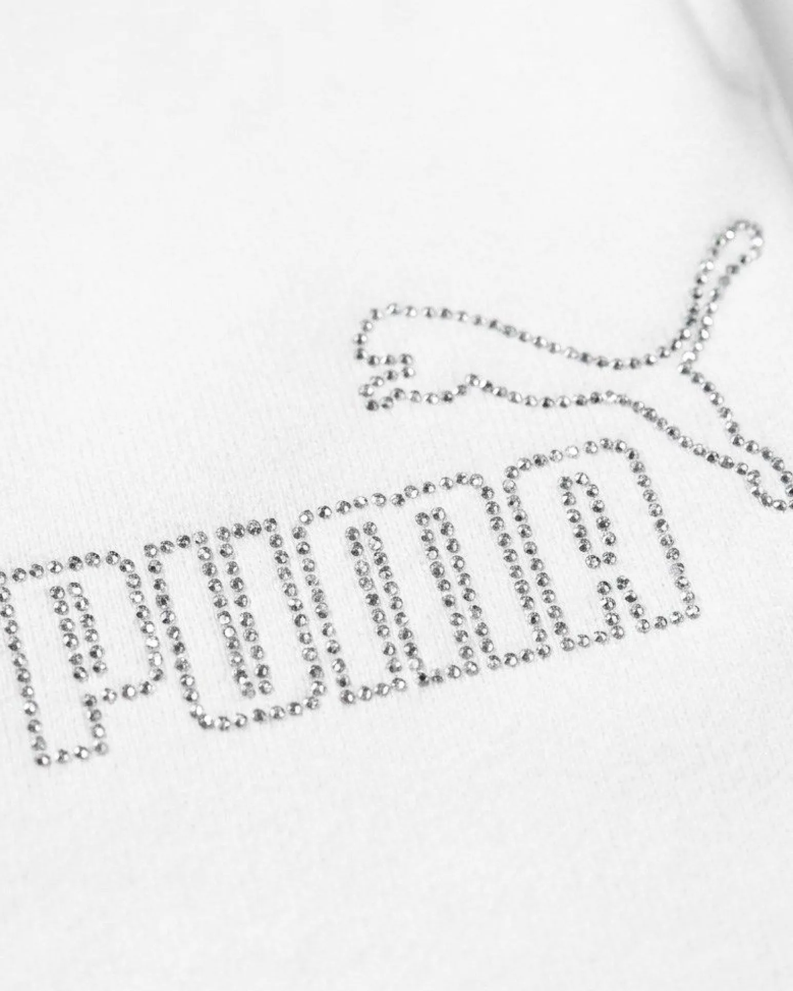 PUMA - PANTALONCINO CORTO JUNIOR (7 - 16 ANNI) BIANCO ESS RHINESTONE, LOGO STRASS, 693861-02