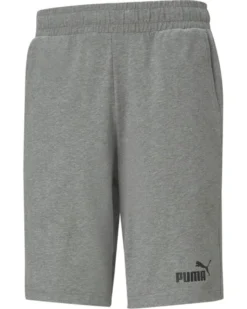 PUMA - Pantalone corto da uomo grigio con logo nero