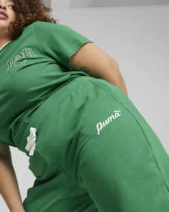 PUMA - PANTALONE DA DONNA ESS+ BLOSSOM SCRIPT TR VERDE - 679350-86