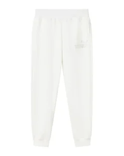 PUMA -PANTALONE DA RAGAZZA (7 - 16 ANNI) ESS RHINESTONE , BIANCO E LOGO FRONTALE IN STRASS, 693858-02