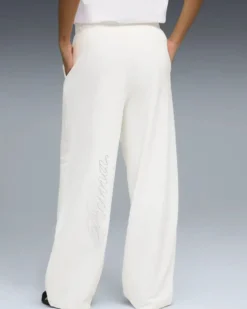 PUMA - PANTALONE DONNA BIANCO  ESSENTIAL GRAPHIC LEO LUXE, 634567-02