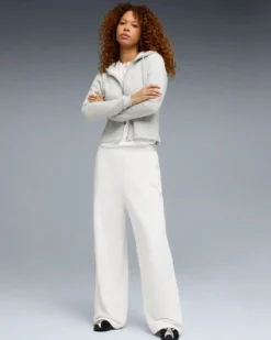 PUMA - PANTALONE DONNA BIANCO ESSENTIAL GRAPHIC LEO LUXE, 634567-02