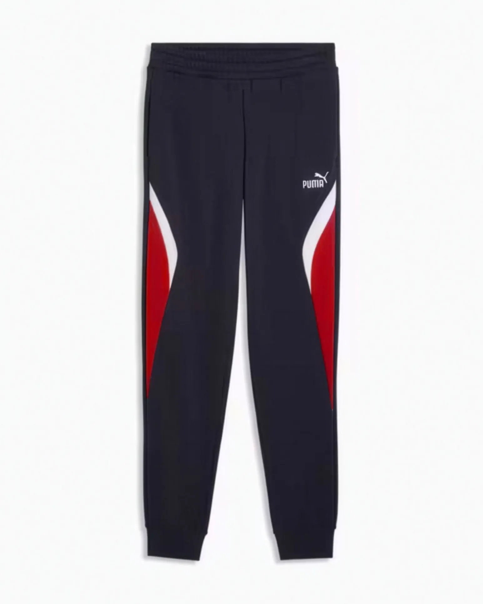 PUMA - PANTALONE ESSENTIAL BLOCK TR CL BLU E ROSSO DA UOMO, 691700-86