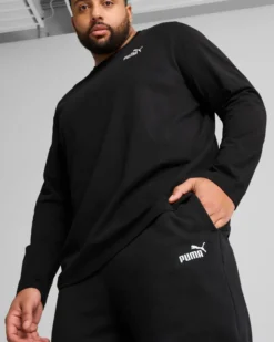 PUMA - PANTALONE ESSENTIAL NO. 1 LOGO SLIM FL NERO  DA UOMO,  682642-01