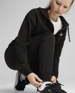 PUMA - PANTALONE ESSENTIAL SMALL N. 1 LOGO SWEAT NERO  DA DONNA, 682450-01