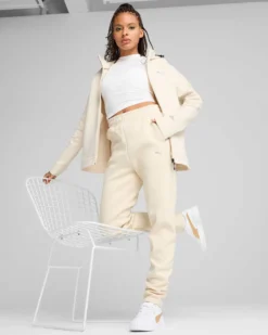 PUMA - PANTALONE FELPA EVOSTRIPE BEIGE DA DONNA  685051-87